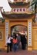 Vietnam: Tet (Vietnamese New Year) celebrants at the entrance to Tran Quoc Pagoda, Ho Tay (West Lake), Hanoi